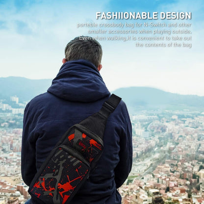 AIOMEST Travel Bag, Accessory Durable Shoulder Bag, Cross Body Backpack with Breathable Mesh, Carrying Case for Game Sets