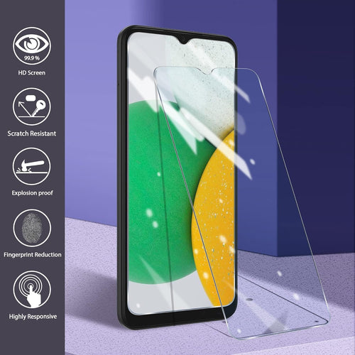 (3 Pack) Orzero Compatible for Samsung Galaxy A03s, A03, A03 Core, A02, A02s Tempered Glass Screen Protector, 2.5D Arc Edges 9H High Definition Anti-Scratch Bubble-Free