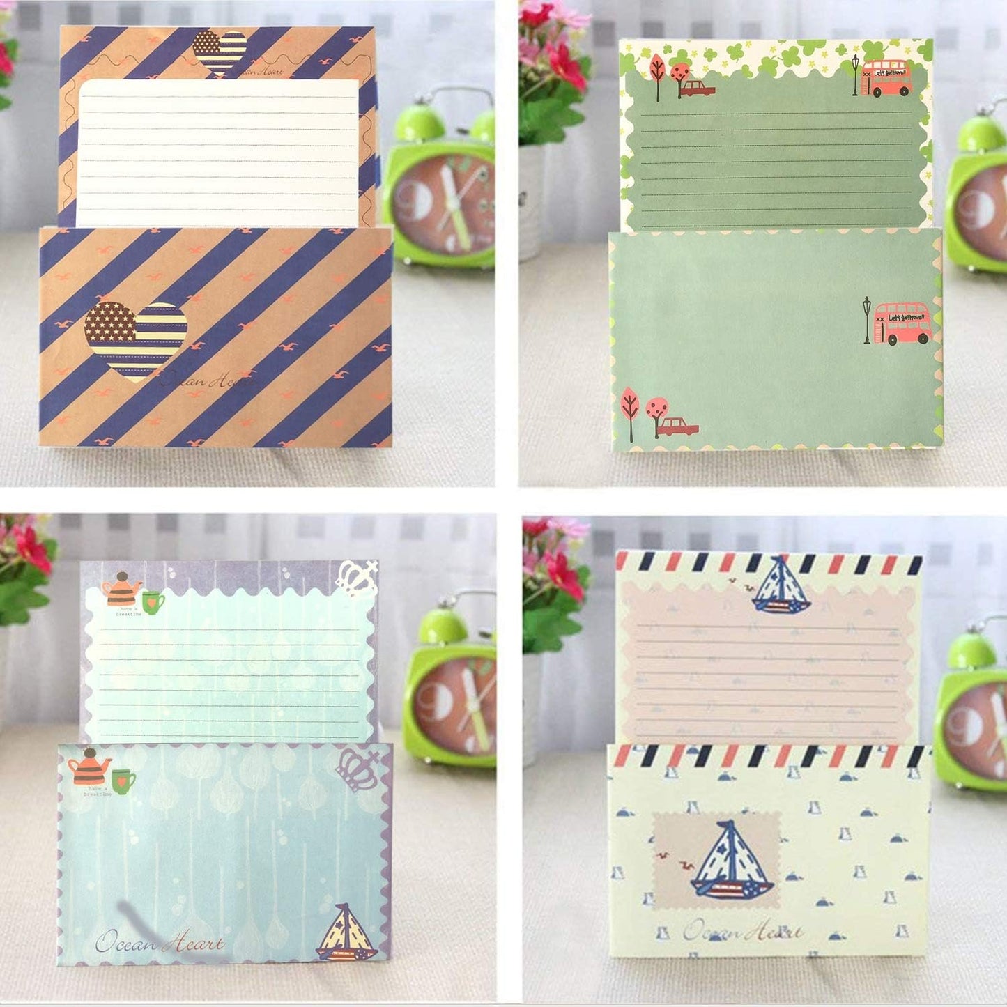 SCStyle 32 Cute Lovely Kawaii Special Design Writing Stationery Paper with 16 pcs Envelopes