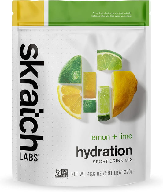 Skratch Labs Hydration Powder | Sport Drink Mix | Electrolytes Powder for Exercise, Endurance, and Performance | Lemon + Lime | 60 Servings | Non-GMO, Vegan, Kosher