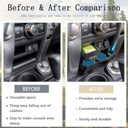 JDMCAR Storage Drawer Compatible with Toyota 4Runner Accessories 2014-2022 2023 2024 Center Console Organizer Storage Cubby Box Interior Accessories
