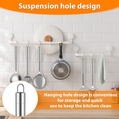 Stainless Steel Cooking Utensils Set Kitchen Tools Set Kitchen Gadgets Cookware Professional Wok Utensils Set Stainless Steel Kitchen Utensils for Hanging Dishwasher Safe (5)
