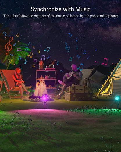 Smart Landscape Spotlights, 6 Pack Wired RGBW Led Accent Outdoor Spot Lights, Waterproof Outside Low Voltage Up Lighting for Yard Garden House