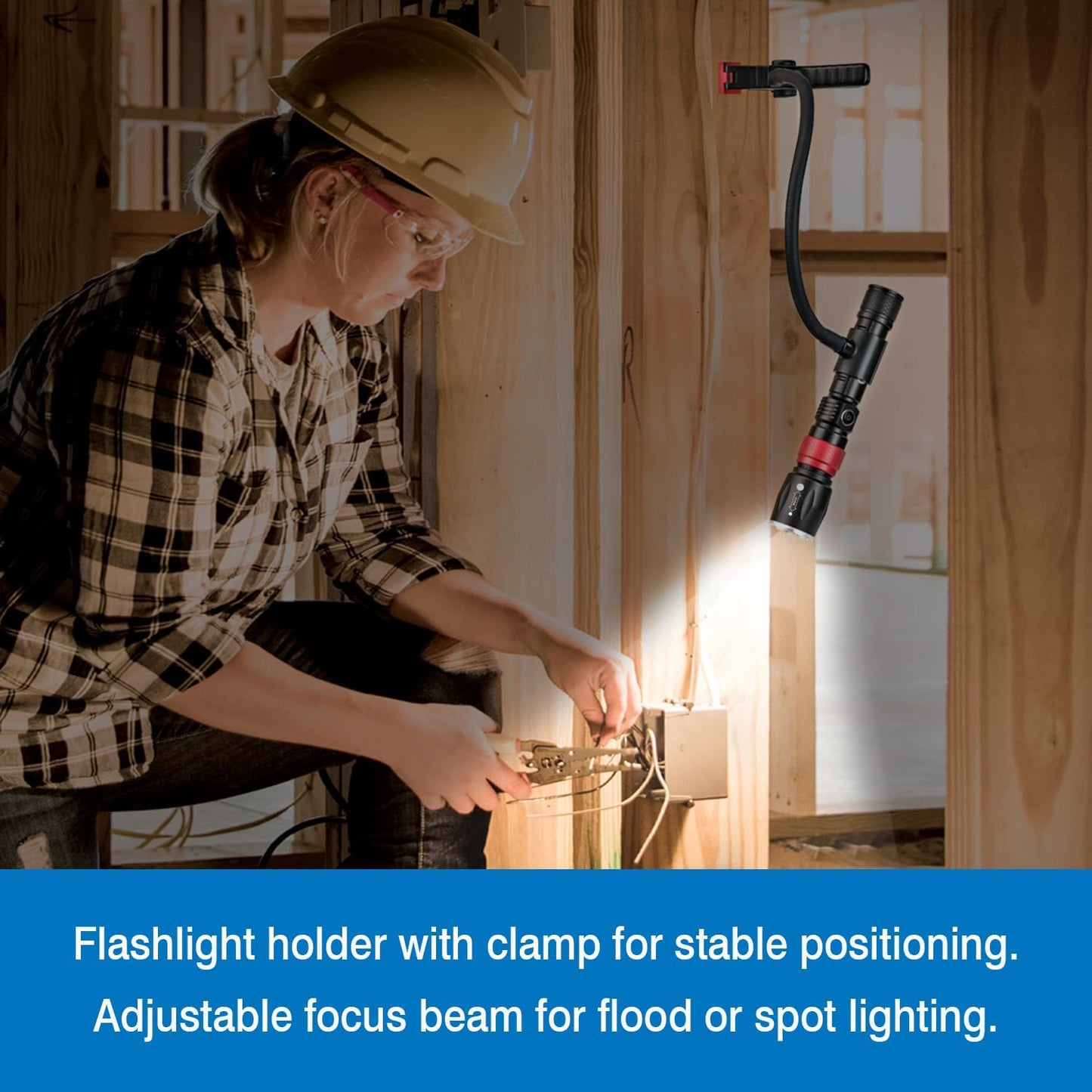 Camelion 3-in-1 LED Flashlight Kit - Rechargeable Flashlight, Work Light, and Flexible Light. Interchangeable Heads, 600 lm, 5 Light Modes, Magnetic Base, Waterproof, for Home, Outdoor, and Emergency