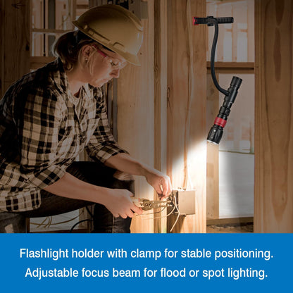 Camelion 3-in-1 LED Flashlight Kit - Rechargeable Flashlight, Work Light, and Flexible Light. Interchangeable Heads, 600 lm, 5 Light Modes, Magnetic Base, Waterproof, for Home, Outdoor, and Emergency