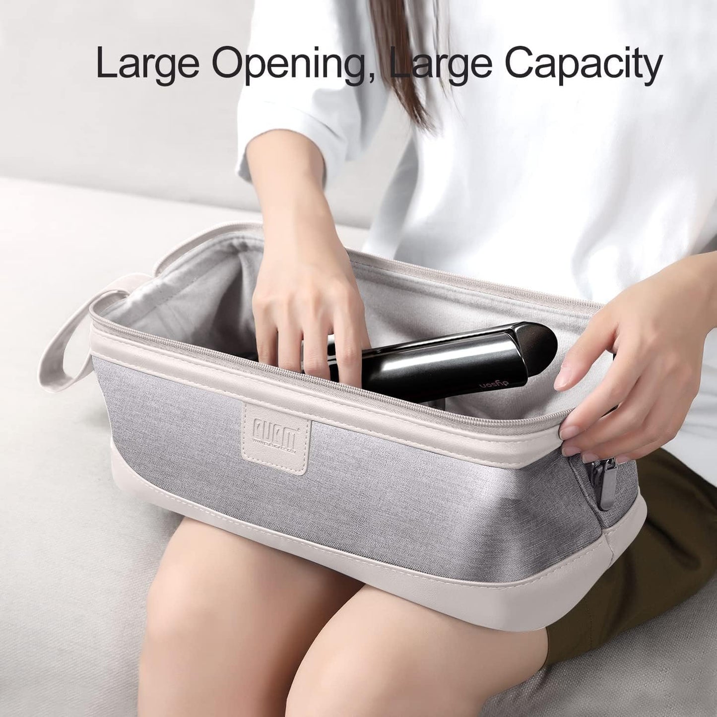 WINZEDGE Hair Style Tools Case, compatiable with Dyson Airwrap/Shark Flex Style, Travel Pouch Bag Home Storage for Hair Dryer Hair Brush Hair Straightener, Mutifunction Cosmetic Makeup Bag
