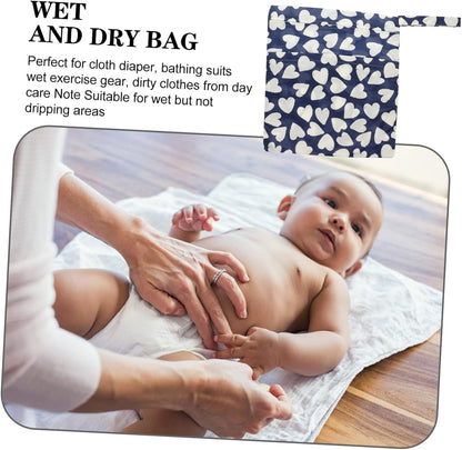 CORHAD Portable Wet Dry Diaper Organizer Bag Double Compartment Travel Storage for Diapers for Daily Use