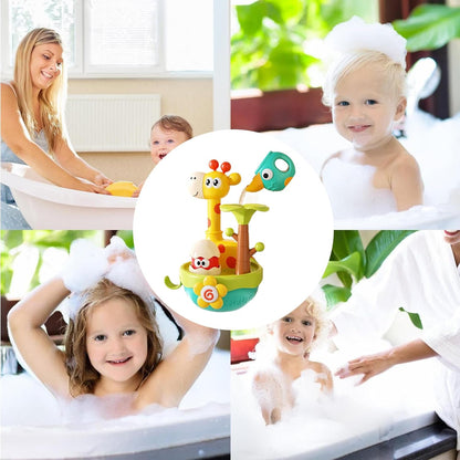 Bath Toys, Flower Water Games, 7.87x7.48in Educational Interactive Toy, Blooming Sensory Activity, Portable Water Play Set for 1-3 Years Old, Birthday, Holiday, Shower Time