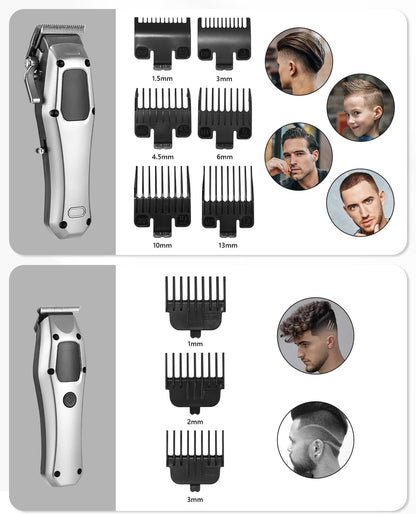 SOBEAU Professional Men's Hair Clipper Hair Trimmer Electric Hair Clipper Barber Kit, Waterproof Barber Razor