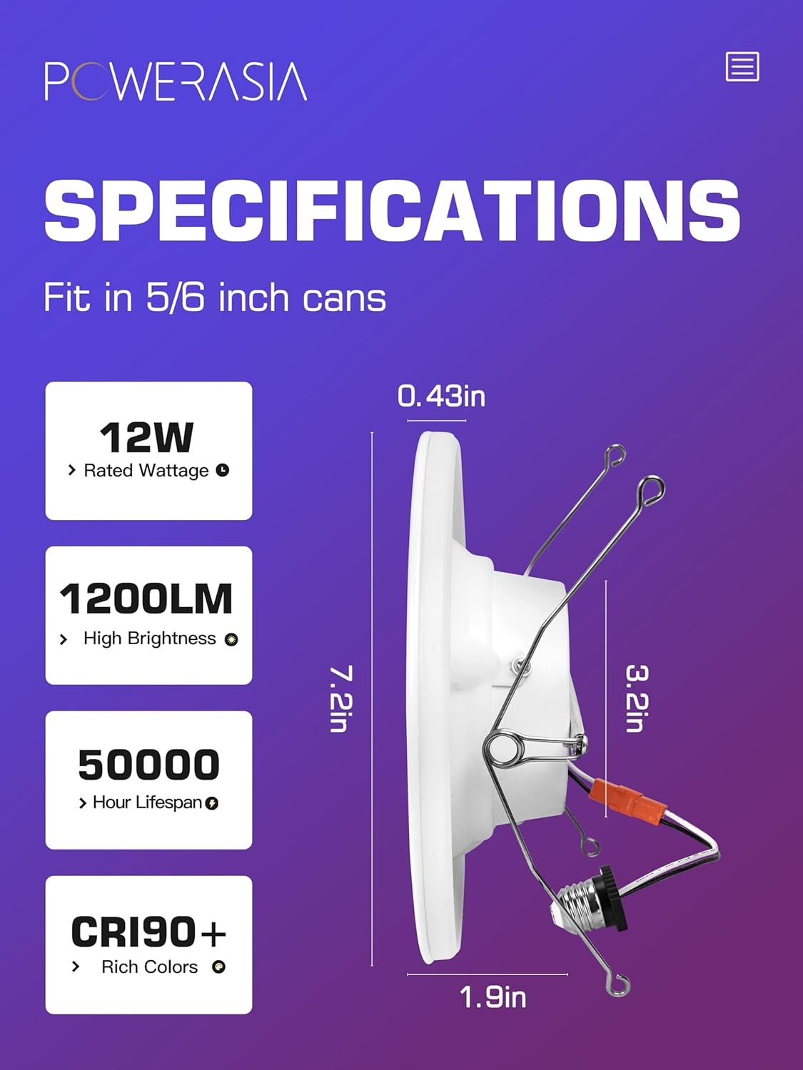 6 Pack Smart LED Recessed Lighting 6 Inch Retrofit with RGB Back Light, 12W 2700K-6000K Color Changing Retrofit Recessed Lights with Remote, Work with Google Assistant/Siri, Hub INCL