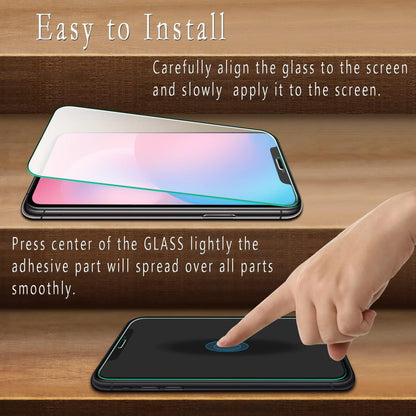[2-Pack] HPTech Screen Protector Compatible for iPhone 11 and iPhone XR Tempered Glass 6.1-inch, Case Friendly, Anti-Scratch
