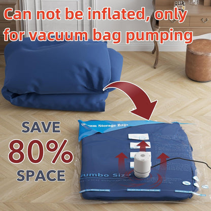 24 Pack Vacuum Storage Bags with Electric Pump, (5 Jumbo, 5 Large, 5 Medium, 5 Small, 4 Roll Up Bags) Space Saver Bag for Clothes, Mattress, Blanket, Duvets, Pillows, Comforters,Travel…