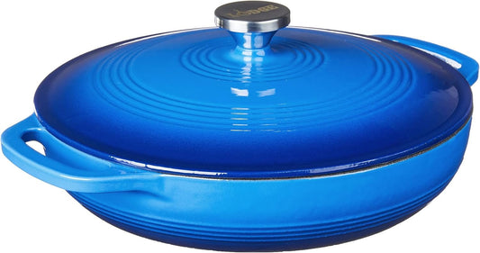 Lodge EC3CC33 Color 3-Quart Covered Casserole (Caribbean Blue)