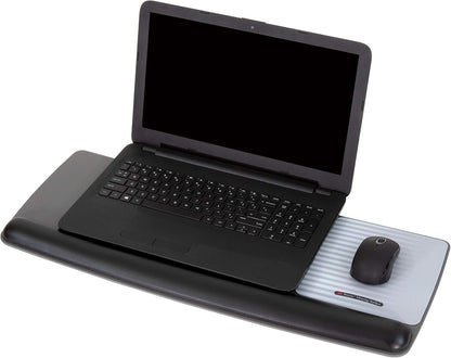 3M Gel Wrist Rest for Keyboard and Mouse with Tilt-Adjustable Platform, Soothing Gel with Durable, Easy to Clean Leatherette Cover, Precise Mouse Pad, 25.5" x 10.6", Black (WR422LE)