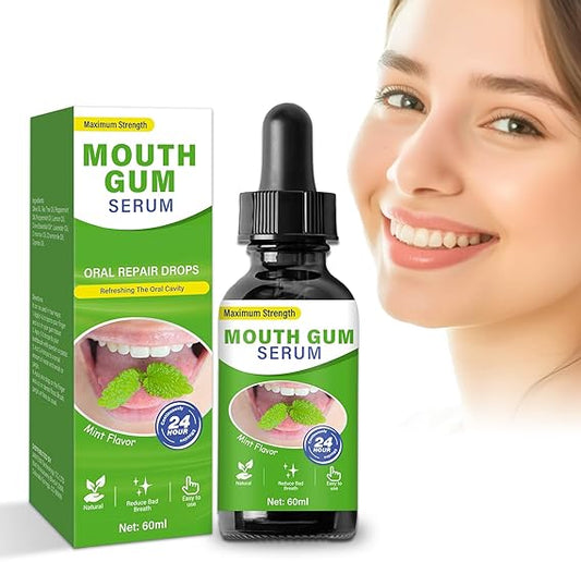 Gum Restore Drops, Gum Repair for Receding Gums & Stain Removal, Bad Breath Treatment for Adults, Oral Regrowth Treatment, 60ml