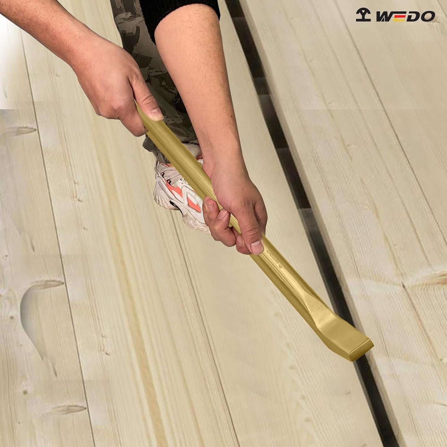 WEDO Non-sparking Pry Bar, Spark-free Safety Bar Aluminum Bronze, DIN Standard, BAM & FM Certificate, 15x15x500mm.