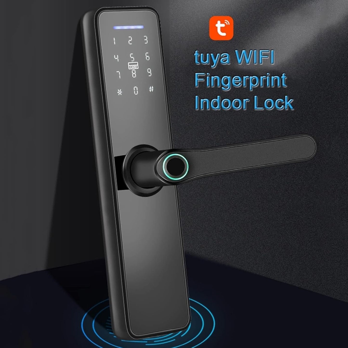 Smart Wifi Electronic Lock, Waterproof Touch Screen Smart Lock, Fingerprint/Password/WIFI/IC Card with Mechanical Key