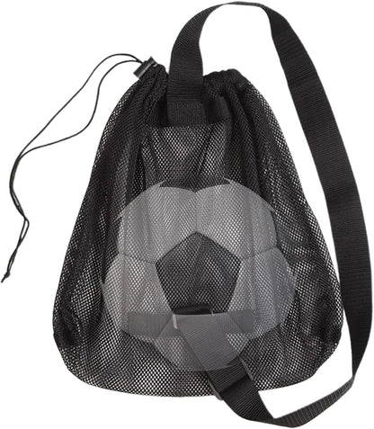 Uonguon Soccer Bag, Sports Equipment Storage Organizer, 16.14x14.57x1.97 Inches Mesh Pouch with Shoulder Strap, Lightweight Sling Design for Gym, Workout, Beach, Pool, Men Active Gear