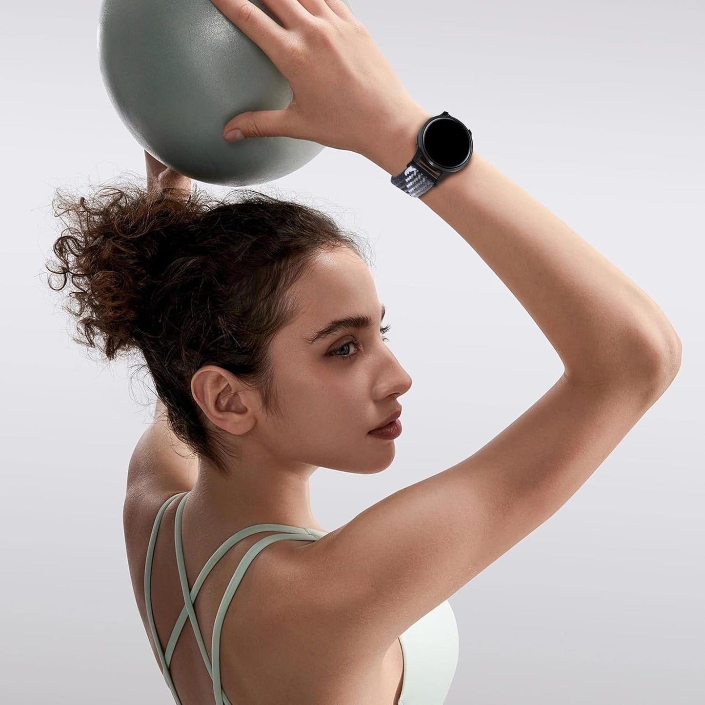 EverAct 22mm Magnetic Braided Watch Bands Compatible with Garmin Vivoactive 4/Venu 3/Venu 2/Forerunner 265/255/255 Music, Quick Release Elastic Nylon Soft Sport Stretchy Strap for Women Men