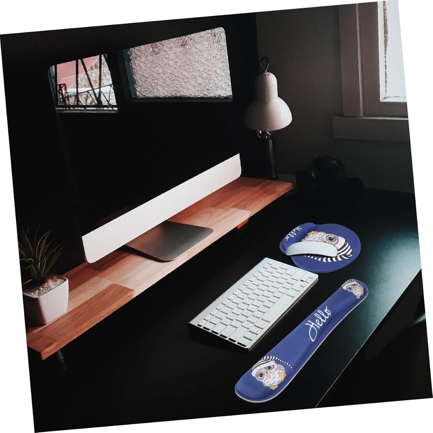 Ciieeo Office Gaming Essentials Large Mouse Pad Set Ergonomic Keyboard Tray Wrist Support Comfortable Pad