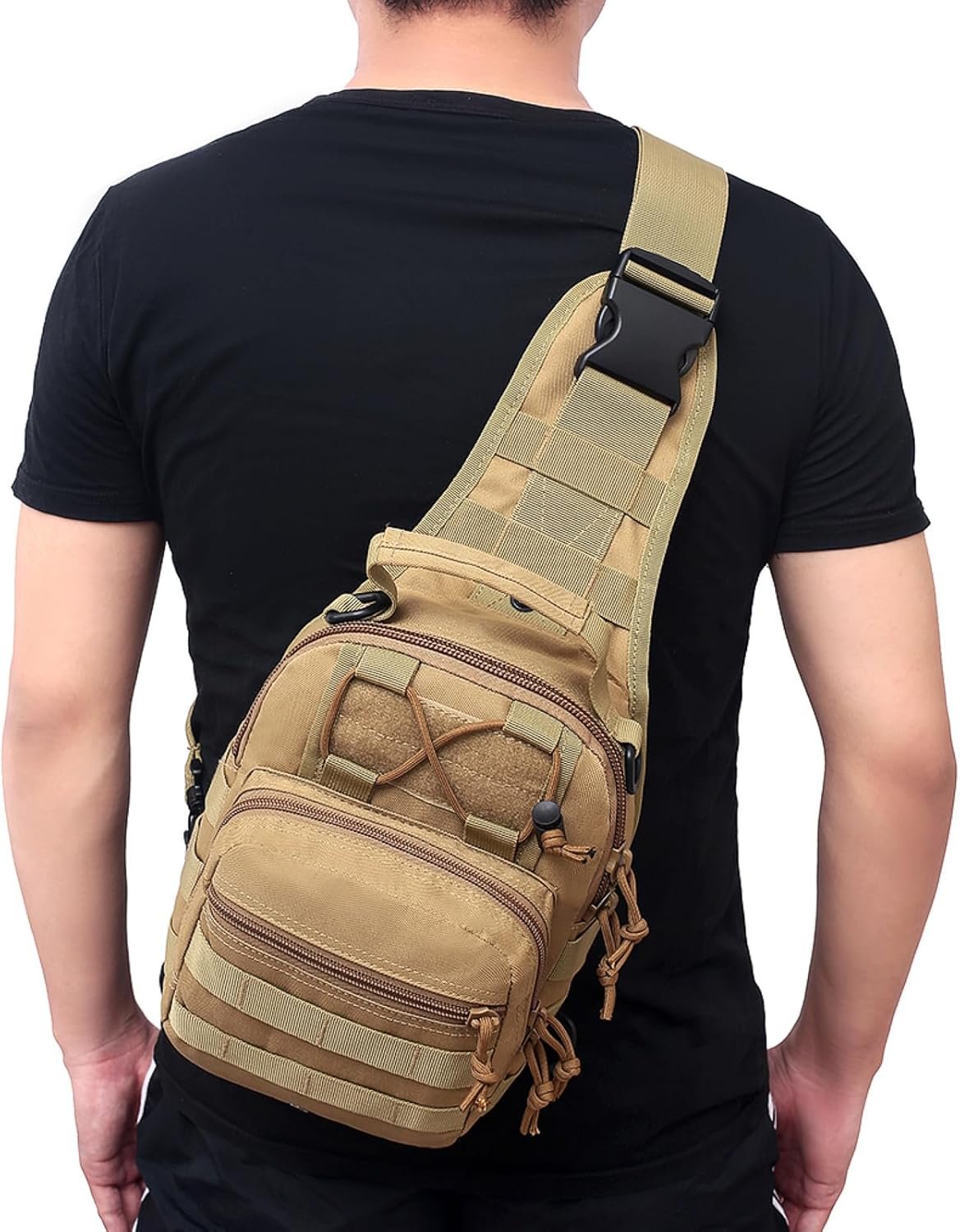 Azarxis Tactical Waist Pack Bag Pouch Pack with Water Bottle Holder Outdoor Waist Shoulder Bag for Cycling Camping Climbing Hiking Trekking Running Hunting Fishing Travel