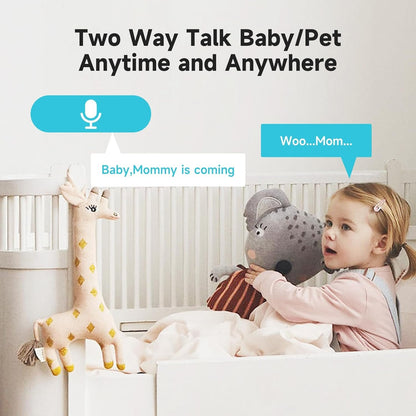 Indoor Camera, 5G & 2.4G WiFi Pet Camera with Phone APP,Security Cameras for Home with 360° Pan&Tilt,Night Vision,Motion Detection,2 Way Audio,SD or Cloud Storage,Work with Alexa, White