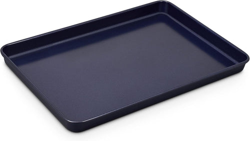Zyliss Non-Stick Baking Tray, PFAS Free Carbon Steel, 39cm x 26cm Dark Blue, Baking Tin/Bakeware/Roasting, Dishwasher Safe