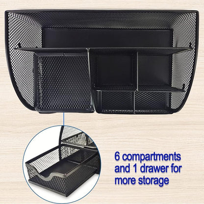 Pencil Holder for Desk, Metal Mesh Stationary Desktop Organizer, Strong Pen Holder Pencil Holder for School, Office and Home Desktop Accessories storage (Black)
