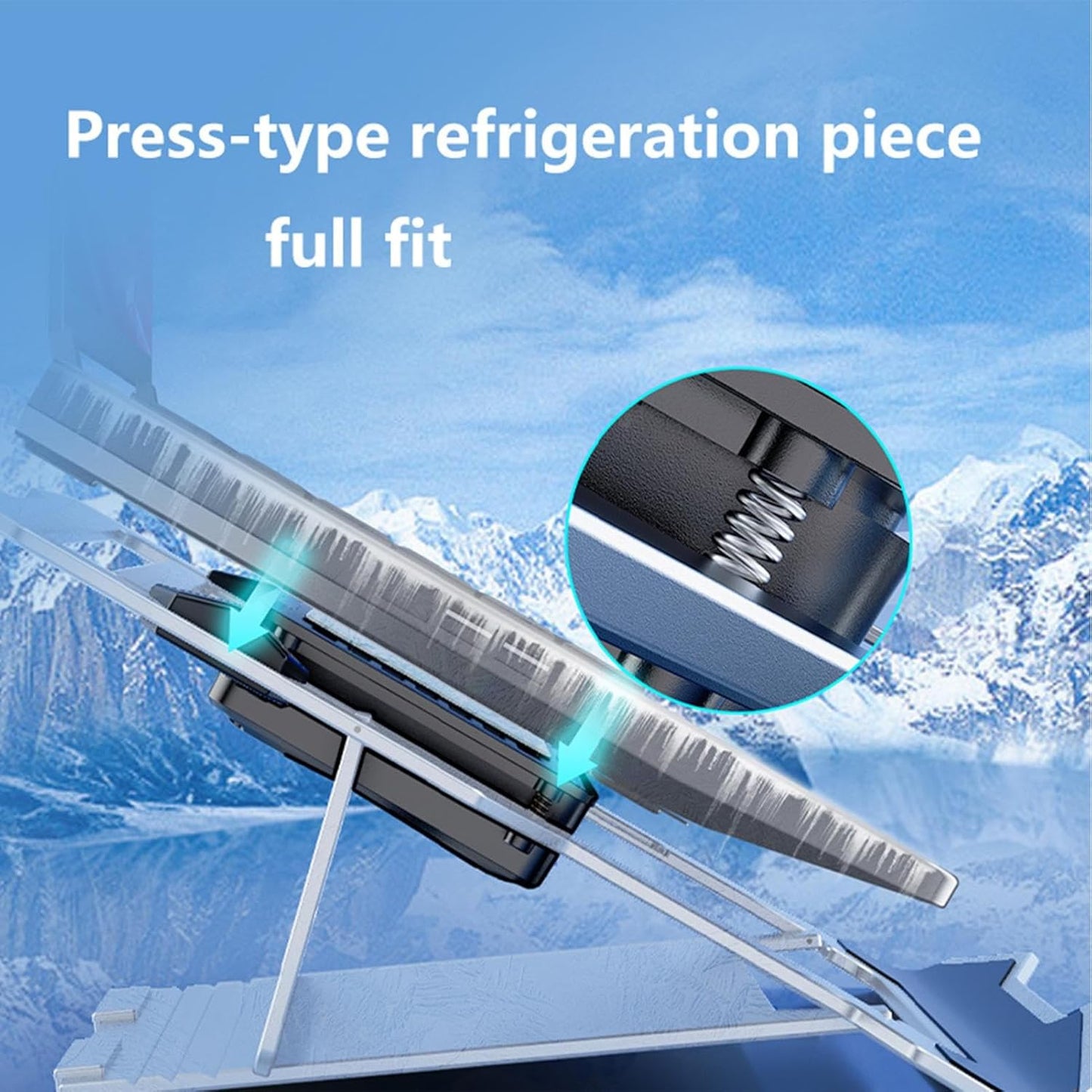 Laptop Cooling Stand,Quiet Laptop Cooling Pad Height Adjustable | Rechargeable Cooler Ergonomic Notebook Support Tabletop Riser for Boyfriend, Girlfriend