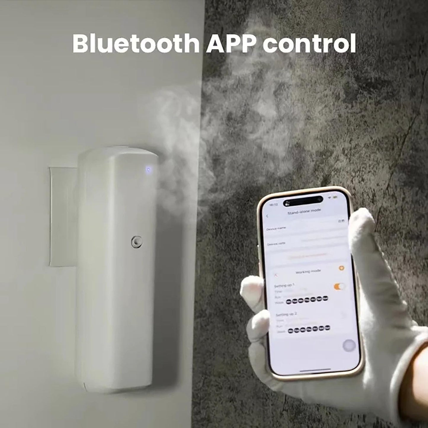 Portable Aromatherapy Diffuser APP Control Plug in Scent Air Machine Waterless 100ML Essential Oil Diffuser for Bedroom Gym Yoga Spa Business Trip,White
