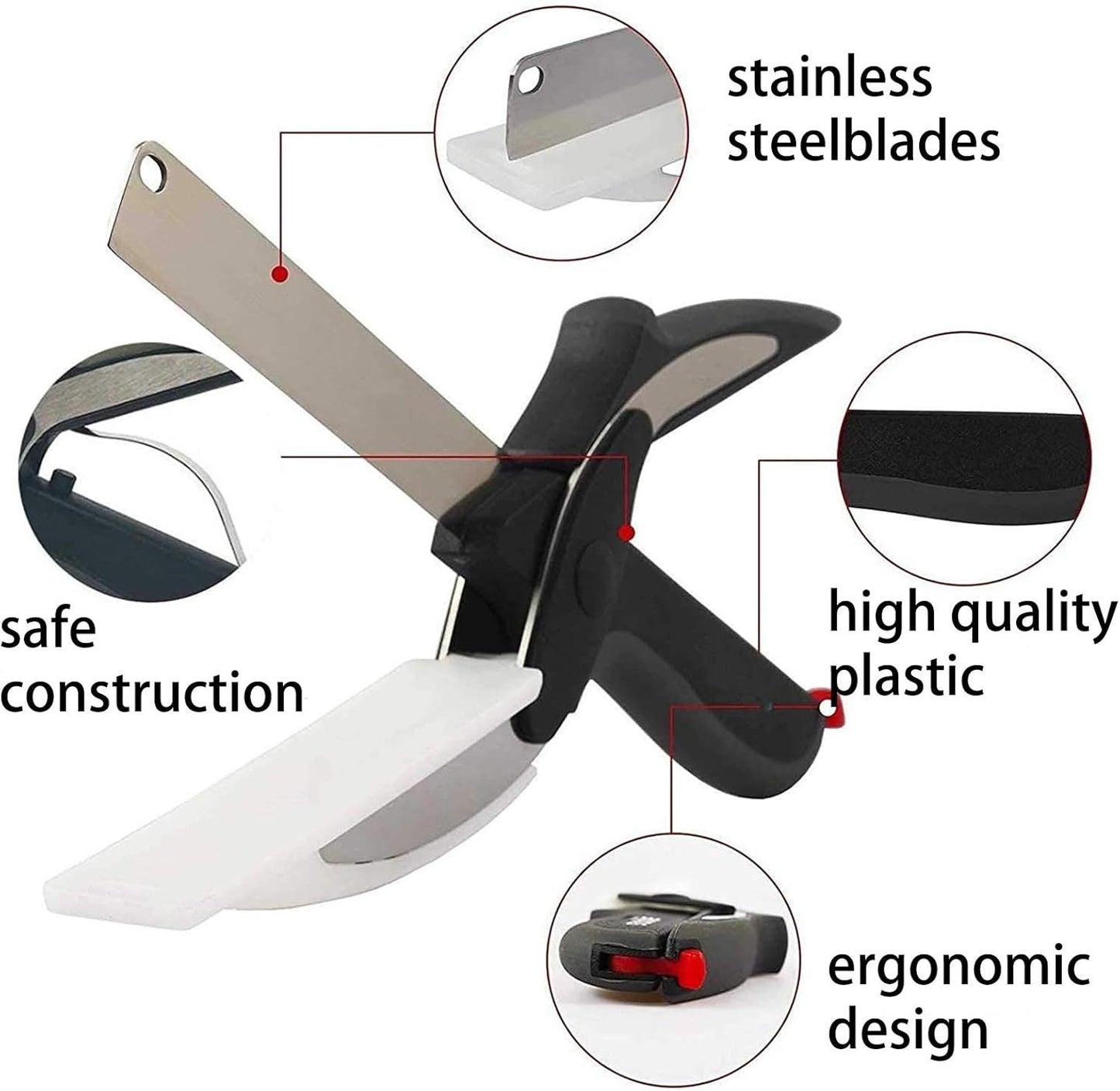 Kitchen Food Scissors,2 in 1 Smart Cutter Multifunction Stainless Steel Kitchen Shears for Vegetables Fruits Chopper,Food Scissors,Vegetable Slicer