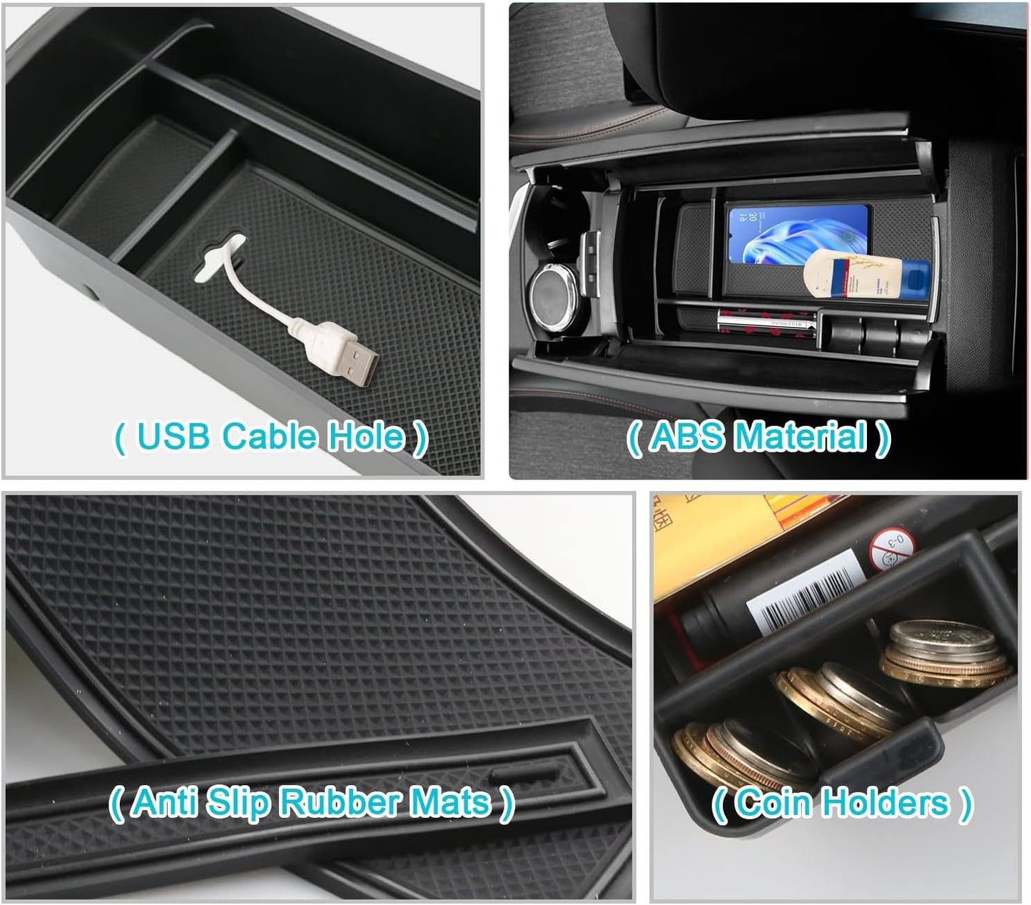 CDEFG Peugeot 3008 5008 GT 2016-2022 2023, Center Console, Glove Box, Armrest, Multi-Function Car Organizer, Center, Console Organizer Tray Organizer 3008 GT Line