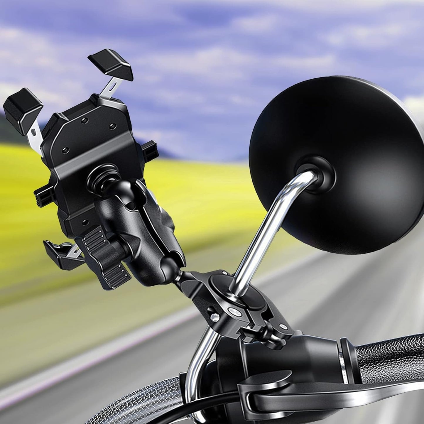1'' Ball Mount Accessories Compatible with RAM Mounts/Double Socket arms(R3*2), Black2, 1.42*1.1*0.71