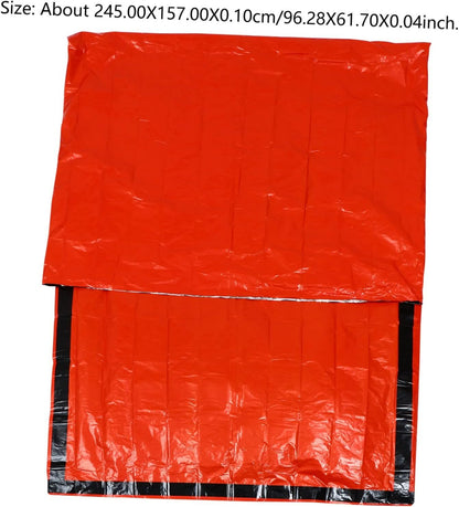 BESPORTBLE Emergency Tent Car Emergency Space Blanket Outdoor Blanket Fan Bed Pe Tear-Resistant Material Orange