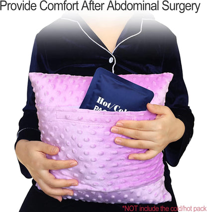 HapiPoppy Heart Surgery Pillow Cough Recovery Pillows with Pocket for Open Heart Surgery Mastectomy Breast Cancer Surgery Bypass Lumpectomy Chemo Port Pacemaker Must Have Pillow Comfort Gifts