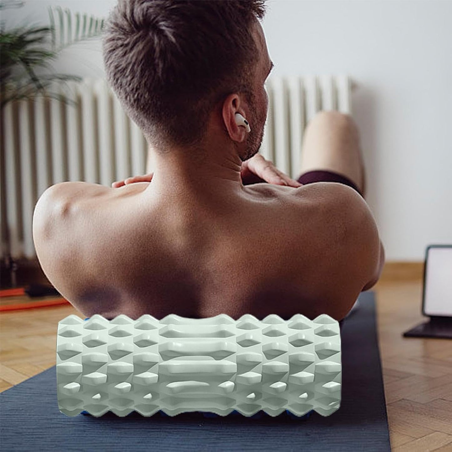 Rullo in schiuma per esercizi, massaggio muscolare, attrezzo da palestra, multifunzione, rullo per rilassamento muscolare per esercizi, massaggio, recupero muscolare
