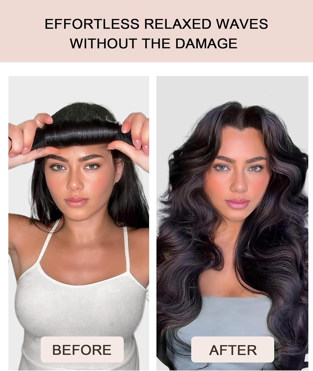 YOSHUYUKI Velvet Overnight Curls Heatless Hair Curler No Heat Satin Heatless Curling Rods Foam Sponge Hair Rollers for Short Long Hair to Sleep in Care Styling Tools - Brown