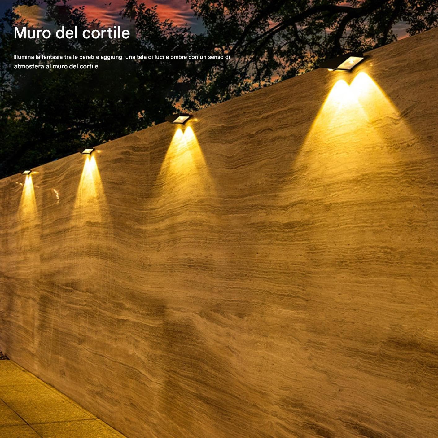 Wall Mounted Lights, Fence Lights Automatic, Foldable LED Panels, Motion Sensor, Weatherproof Design, Solar Light for Home, Driveway, Garden, Yard, House, Garage and Exterior