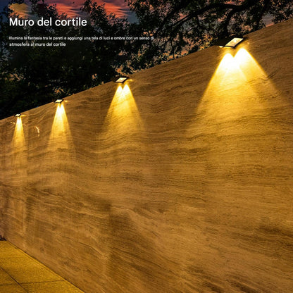 Wall Mounted Lights, Fence Lights Automatic, Foldable LED Panels, Motion Sensor, Weatherproof Design, Solar Light for Home, Driveway, Garden, Yard, House, Garage and Exterior