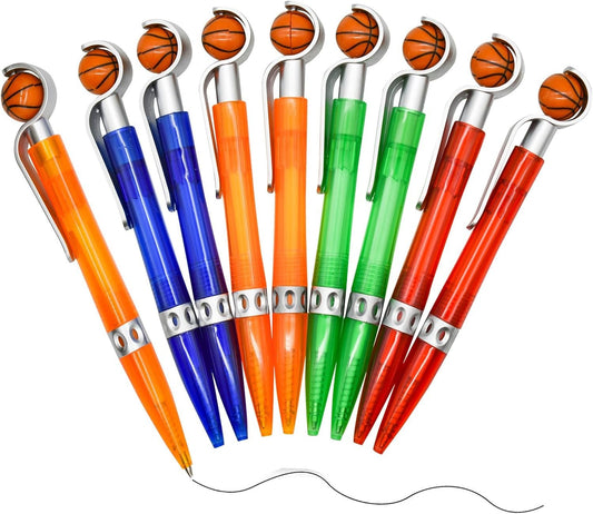 Lopenle 32PCS Novelty Basketball Pens Sports Ballpoint Pens Cool Sports Writing Pen For Stationery School Office Desk Decor Accessories