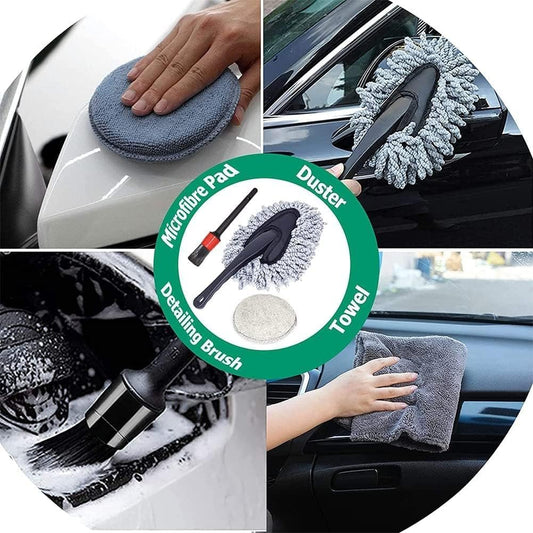 9Pcs Car Wash Cleaning Kit, Wheel Brush for Car Alloy Wheel Tyre Brush Cleaning, Automotive Detail Brushes Rim Cleaner,Car Detailing Brush Kit for Car Interiorï¼ŒAutomotive Detail Brushes Rim Cleaner & Exterior,Wheels Engine Cleaning