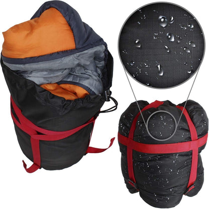 CampTeck U6954 - Lightweight Compression Bag Stuff Sack Water Resistant Compression Sack for Sleeping Bag, Clothes Storage, Travel, Camping, Outdoor - Black
