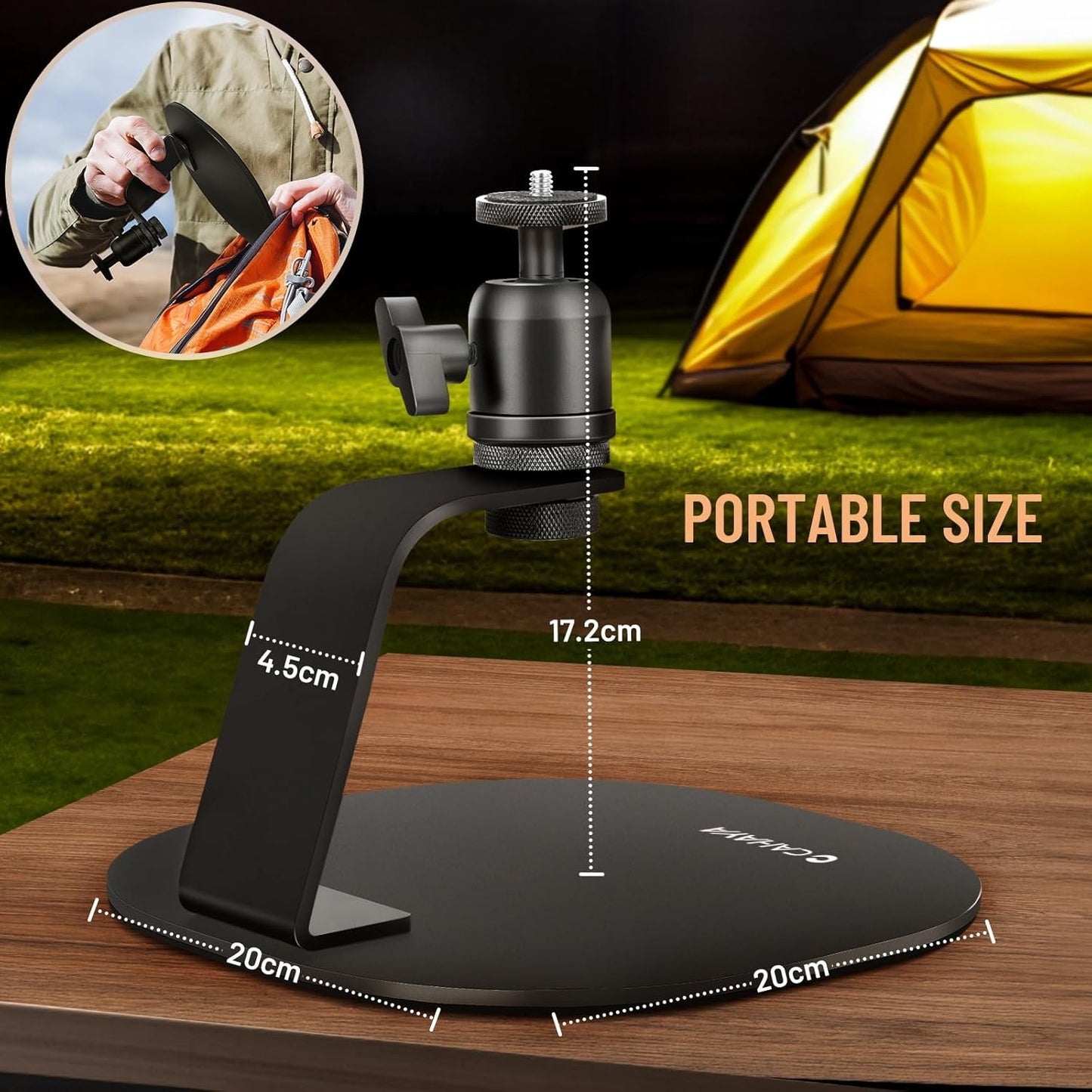 CAHAYA Stable Desktop Projector Stand: Desktop Projector Stand with Ball Head Universal Desktop Stand for Laptop PC Video Projector CY00375-1