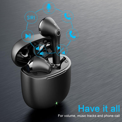 yobola Wireless Earbuds, Wireless Earphones, IPX5 Waterproof Bluetooth Earphones 5.1 Built-in Microphone, Bluetooth Earbuds Touch Control, 25 Hrs with USB-C Charging - Black