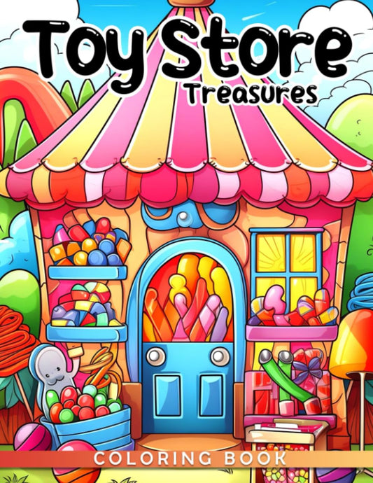 Toy Store Treasures Coloring Book: A Fun Coloring Book for Kids - Design, Color and Play with Toys