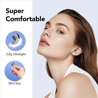 Wireless Earbuds, Bluetooth 5.4 Headphones with 4 ENC Noise Cancelling Mic, Deep Bass, IP7 Waterproof, 50H Playtime, LED Display, in Ear Earphones for Phone, Tablet, Laptop, Sports, White