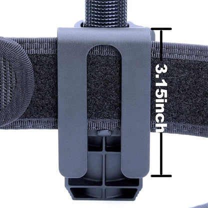 Nextorch V5 Tactical Torch Pouch Holder, 360 Degree Rotation Adjustable Flashlight Holster for Belt with Lever Side Lock System for 1"-1.25" Diameter Flashlight, Black