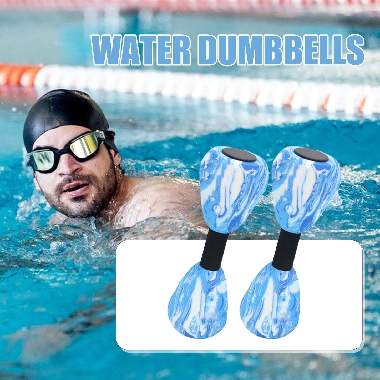 Aquatic Dumbells,Hand Bar Exercises Equipment | High-Density Aerobic Workout Gear for Muscle Shaping and Rehabilitation