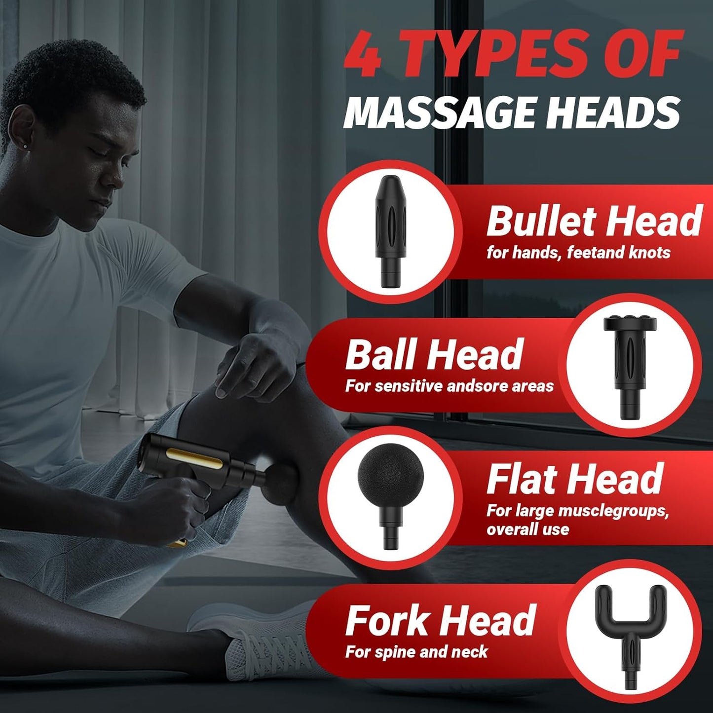 Brantefa Massage Gun, Small Travel Massage Gun, Percussion Handheld Portable Muscle Massager Tool for Full Body Pain Relief, Ideal Gifts for Men, Women (Black)