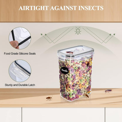 GoMaihe Airtight Food Storage Containers with Lids: 25pcs Plastic Food Containers | Kitchen & Pantry Organizers and Storage for Cereal, Flour, Sugar, Snacks, Labels, Marker